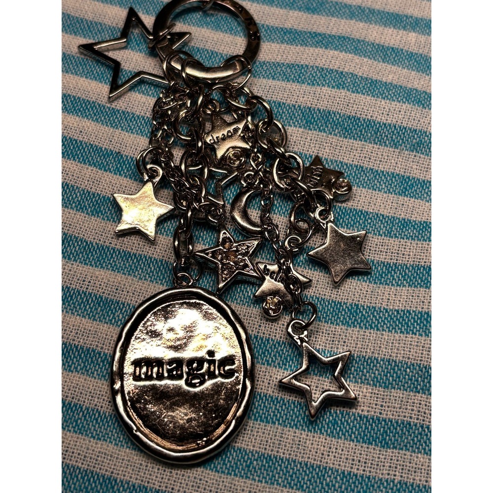 #36. Celestial Silver Charm Keychain